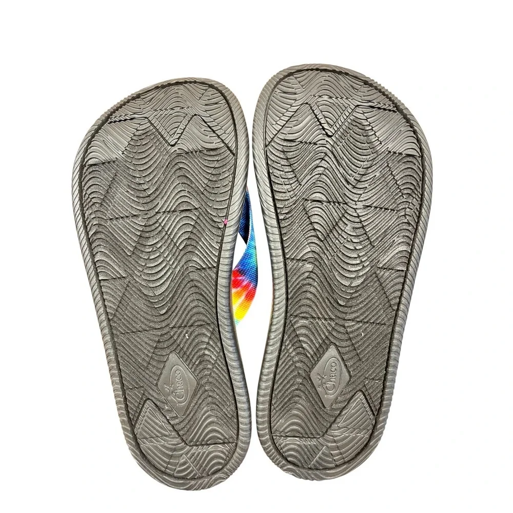 CHACO Chillos Flip Flop Sandals Mens 9‎ Tie Dye Beach Festival Hippie Pool Lake